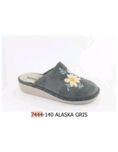 CHINELA CUÑA GRIS