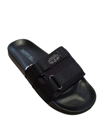 CHANCLETA VELCROS NEGRO